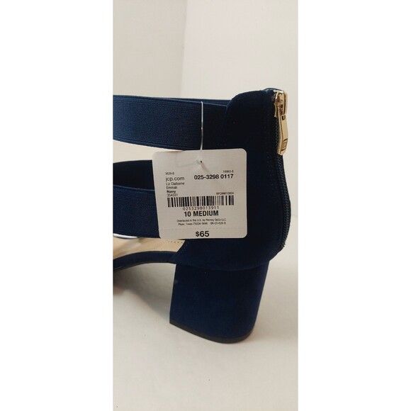 Liz Claiborne Women's Size 10 Emmah Heeled Sandals 10M Navy Blue Strappy - Picture 9 of 14